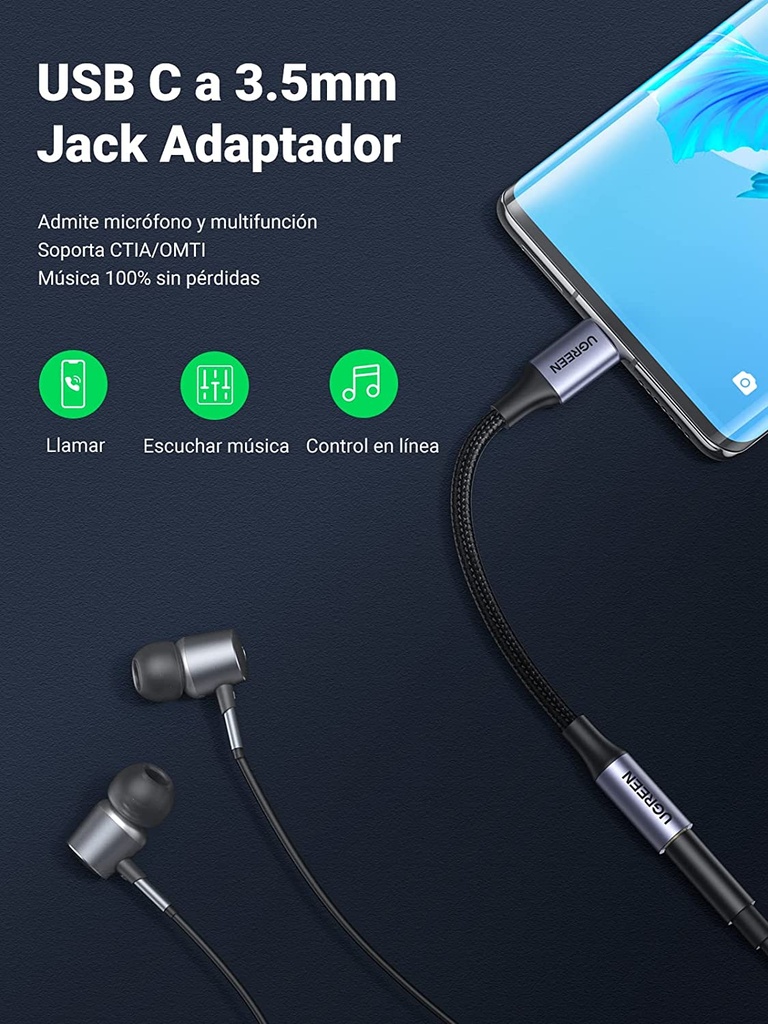 ADAPTADOR USB-C a JACK UGREEN