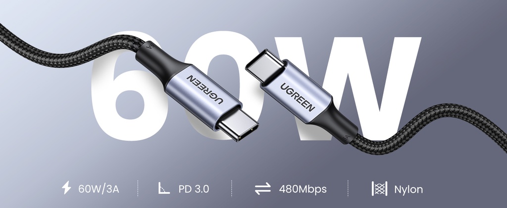 CABLE USB-C A USB-C NIKEL UGREEN